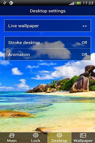 Blue White Coast Screen Lock截图4