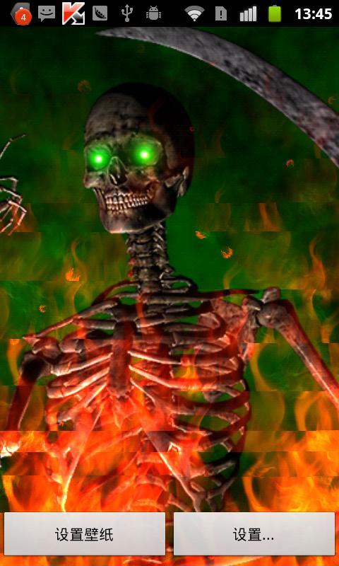 恐怖骷髅动态壁纸 Hellfire Skeleton截图2