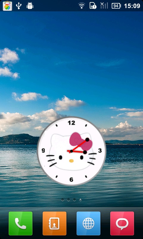 Hello Kitty Pink Bow ClockWide截图1