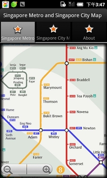 新加坡地图 新加坡地铁截图