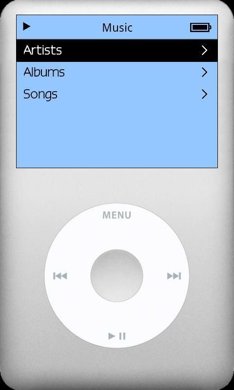 仿iPod音乐播放器截图