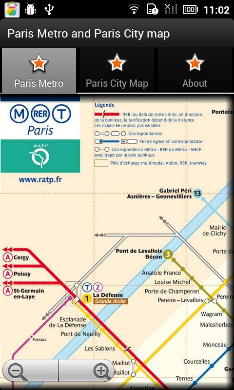 巴黎地铁和巴黎城市地图截图1
