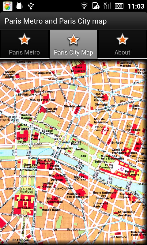 巴黎地铁和巴黎城市地图截图3