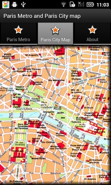巴黎地铁和巴黎城市地图截图