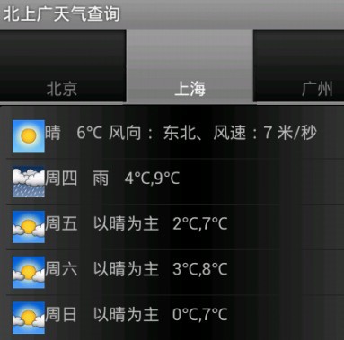 北上广天气查询截图3