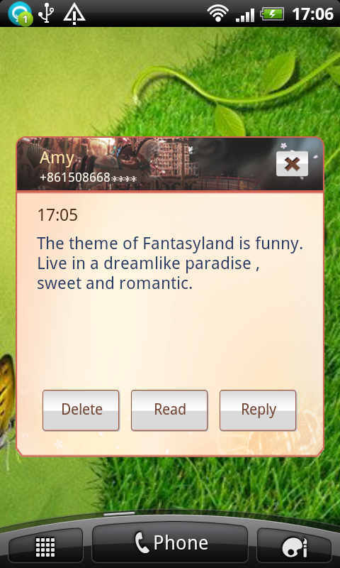 Wali SMS Theme: Fantasyland截图2