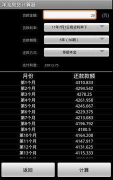 洋流房贷计算器截图