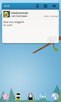 短信GO桌面小部件截图
