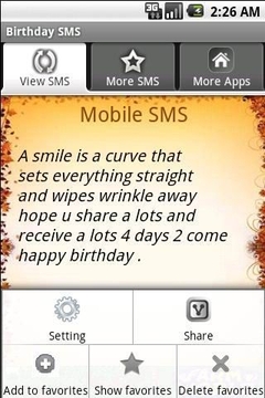 生日短信截图