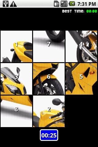 Motorcycles Slide Puzzle截图1