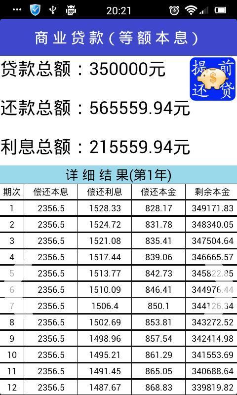 科学贷款计算器截图2