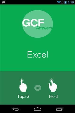 GCF答案为Excel截图5