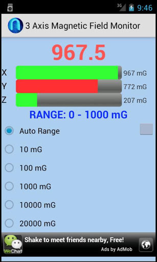 3 Axis Magnetic Field Monitor截图1