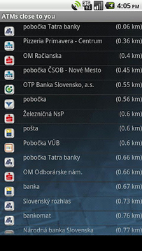 斯洛伐克（ATM Bankomaty）截图