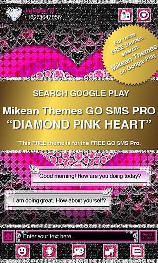 Pink Zebra Theme 4 GO SMS PRO截图7