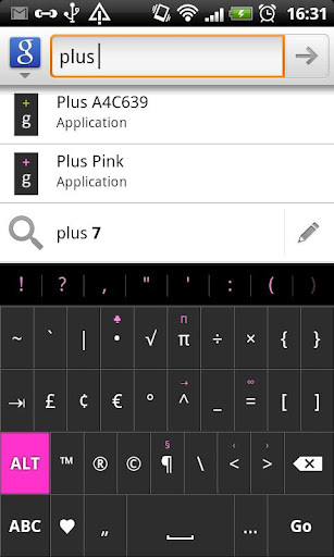 Plus Pink - HD Keyboard Skin截图5