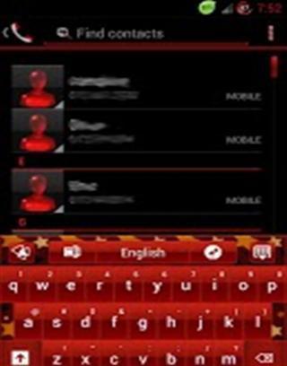 GO Keyboard Red Star theme截图1