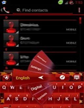 GO Keyboard Red Star theme截图2