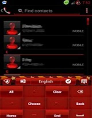 GO Keyboard Red Star theme截图3