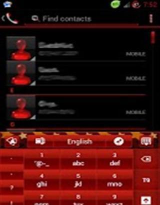 GO Keyboard Red Star theme截图4