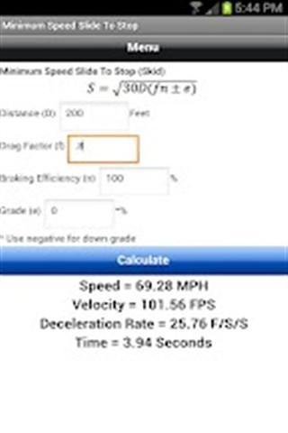 Accident Recon Calculator Demo截图4