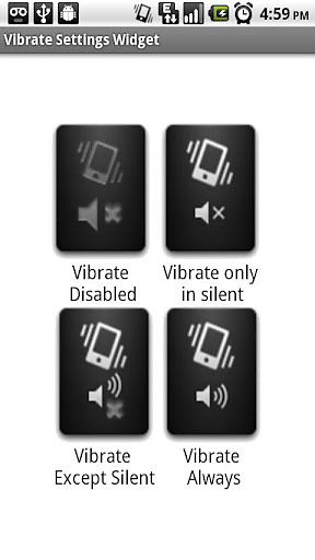 Vibrate Settings Widget截图2