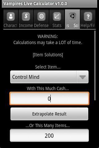 Vampires Live Calculator截图1