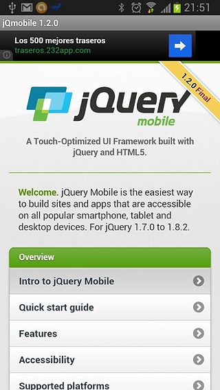 jQuery mobile 1.2.0 Demos&docs截图1