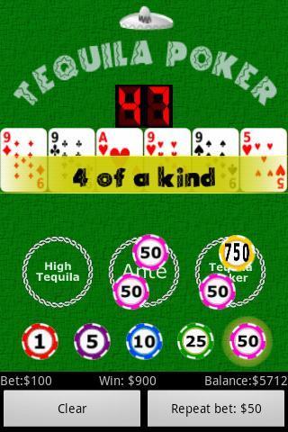 Tequila Poker FREE截图2