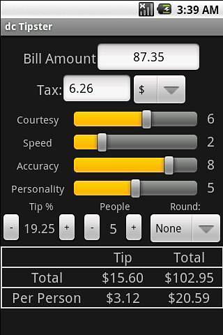 dc Smart Tip Calculator截图2