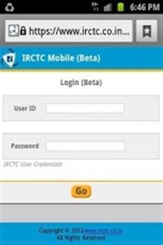 IRCTC Mobile Booking 2013截图1