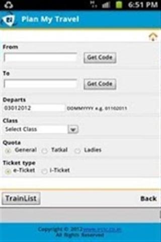 IRCTC Mobile Booking 2013截图2