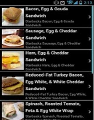 Starbucks Nutrition Guide截图2