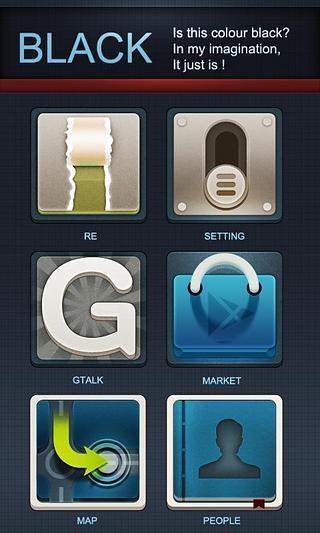 Black GO LauncherEX Theme截图4