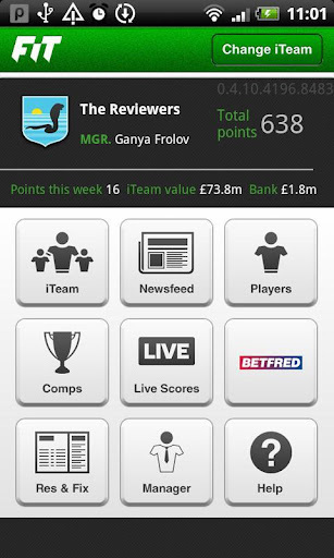 Fantasy iTeam EPL 11-12截图3