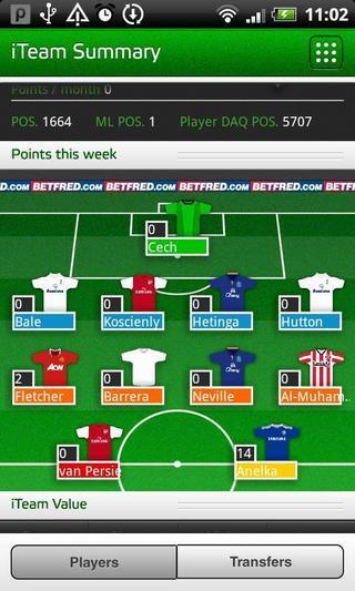 Fantasy iTeam EPL 11-12截图5