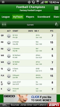 ESPN Fantasy Football 2012截图