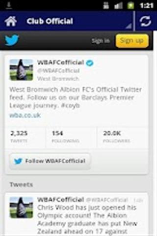West Bromwich Albion Twitters截图4