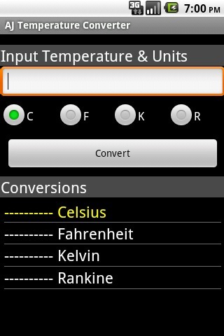 AJ Temperature Converter截图1