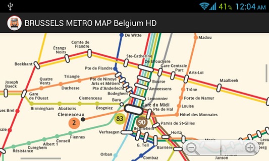 BRUSSELS METRO MAP Belgium HD截图1