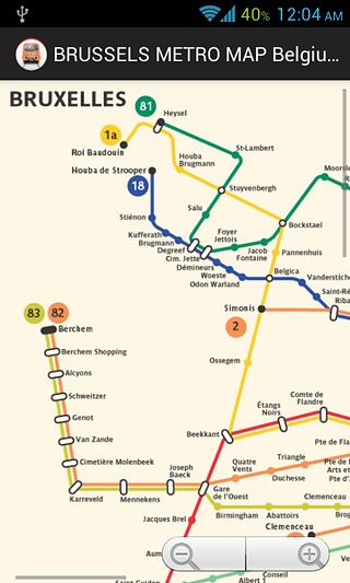 BRUSSELS METRO MAP Belgium HD截图2