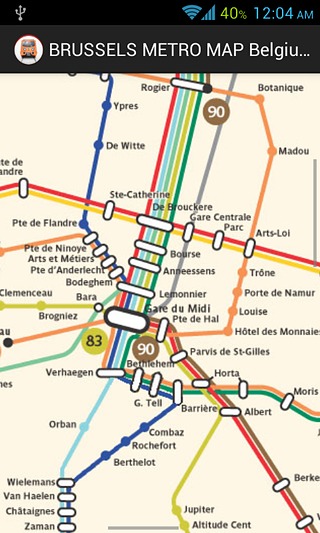 BRUSSELS METRO MAP Belgium HD截图3