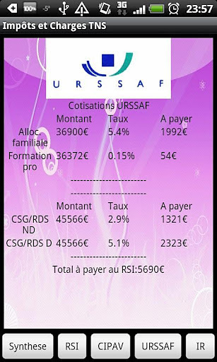 Impot et Charges Lite截图1