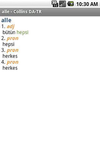 丹麦语-土耳其语迷你词典截图4
