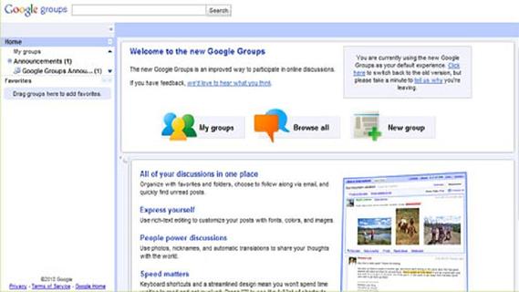 Google Groups截图2