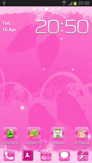 GO Launcher Pink iPhone Theme截图3