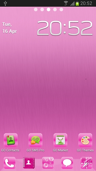 GO Launcher Pink iPhone Theme截图6