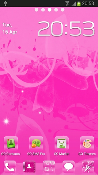 GO Launcher Pink iPhone Theme截图8