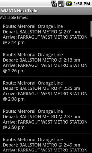 Railinator for WMATA截图6