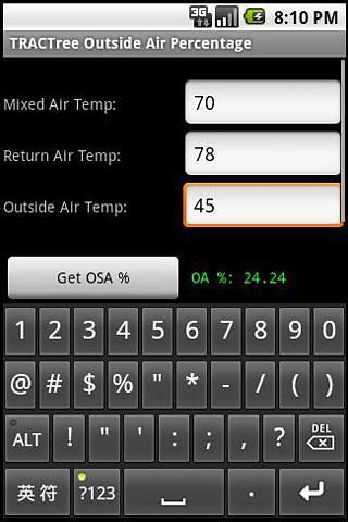 Outside Air Calculator截图1